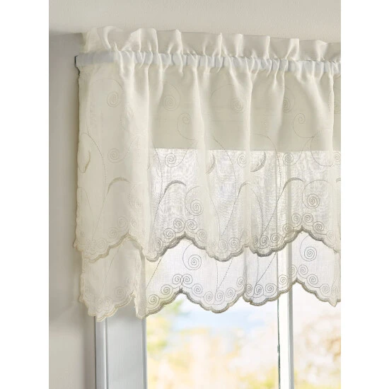 Cheapest π― Vermont Country Store Hathaway Sheers Rod Pocket Double-Scalloped Valance Cream β 6 Cheapest π― Vermont Country Store Hathaway Sheers Rod Pocket Double-Scalloped Valance Cream β - Image 6