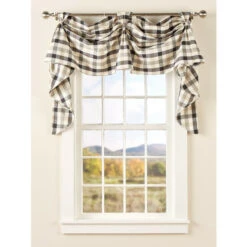 Wholesale ✔️ Vermont Country Store Homestead Check Victory Swag Blue ⭐ -Cheap Curtains Store unnamed file 1571