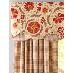 Discount 🔔 Vermont Country Store Marisol Lined Rod Pocket Layered Valance Claret Red 😉