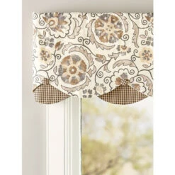 Discount 🔔 Vermont Country Store Marisol Lined Rod Pocket Layered Valance Claret Red 😉 -Cheap Curtains Store unnamed file 1587