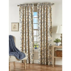 Outlet 🧨 Vermont Country Store Honeybee Lace Rod Pocket Tier Ecru 🛒