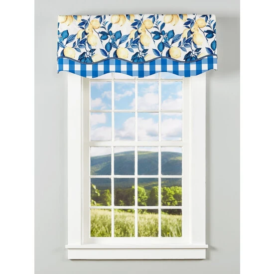 Cheap β¨ Vermont Country Store Lemon Sunshine Rod Pocket Scalloped Valance Blue π€© 1 Cheap β¨ Vermont Country Store Lemon Sunshine Rod Pocket Scalloped Valance Blue π€©