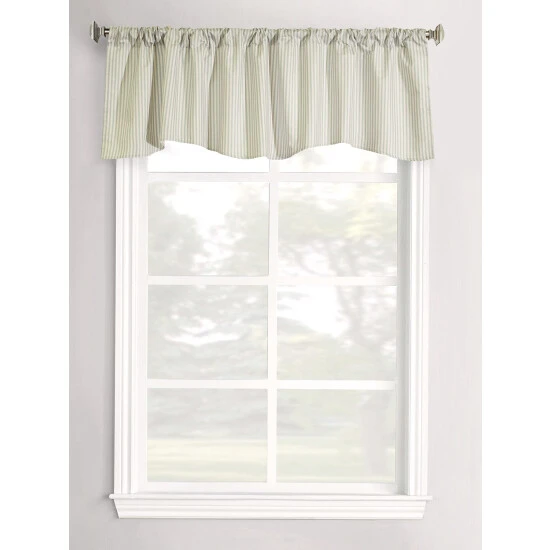 Deals ๐ Vermont Country Store Insulated Ticking Stripe Lined Rod Pocket Scalloped Valance Burgundy ๐ 3 Deals ๐ Vermont Country Store Insulated Ticking Stripe Lined Rod Pocket Scalloped Valance Burgundy ๐ - Image 3