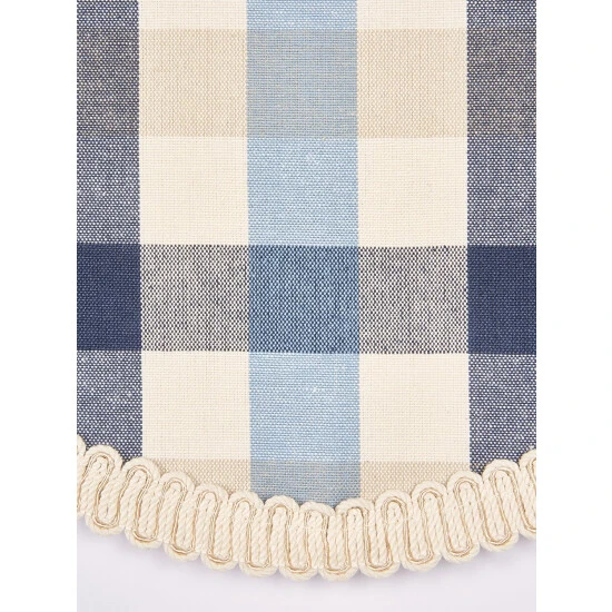 New π Vermont Country Store Homestead Check Lined Scalloped Valance Blue π 4 New π Vermont Country Store Homestead Check Lined Scalloped Valance Blue π - Image 4