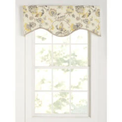 Best Pirce ⭐ Vermont Country Store Arianna Lined Rod Pocket M-Shaped Valance Teal ❤️