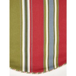 Cheap 🥰 Vermont Country Store Hearthwood Stripe Scalloped Valance With Corded Trim Natural Stripe ✨