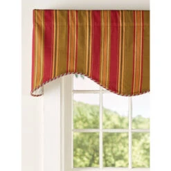 Cheap 🥰 Vermont Country Store Hearthwood Stripe Scalloped Valance With Corded Trim Natural Stripe ✨ -Cheap Curtains Store unnamed file 1720
