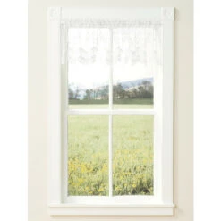 Flash Sale 🧨 Vermont Country Store Enchanted Gardens Lace Tailored Valance White 🎁 -Cheap Curtains Store unnamed file 1733