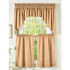 Cheapest 🤩 Vermont Country Store Carolyn's Colorful Rod Pocket Ruffled Swag Pair Yellow ✨ -Cheap Curtains Store unnamed file 1774