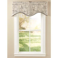 Cheap 😉 Vermont Country Store Parisian Note Lined Rod Pocket Scalloped Valance Taupe 🌟 -Cheap Curtains Store unnamed file 1781