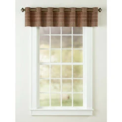 Best Pirce 😍 Vermont Country Store Grommet Top Bamboo Valance Walnut ✔️