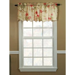 Promo 👏 Vermont Country Store Birdsong Blooms Rod Pocket Valance Lilac ✔️