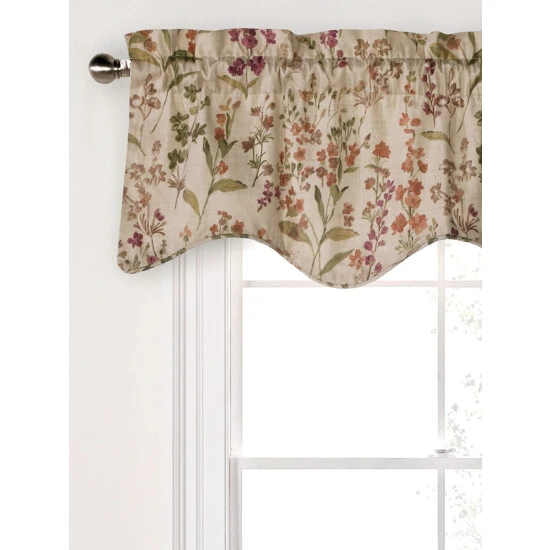 New ๐ Vermont Country Store Cottage Garden Lined Rod Pocket Scalloped Valance Cream Multi ๐ 2 New ๐ Vermont Country Store Cottage Garden Lined Rod Pocket Scalloped Valance Cream Multi ๐ - Image 2