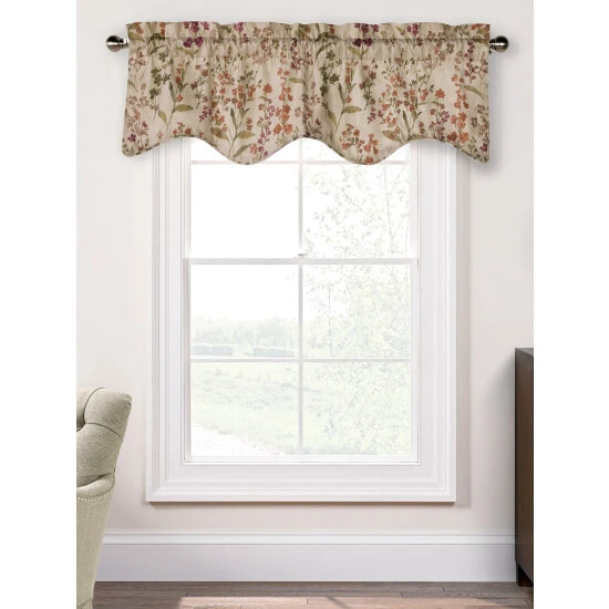 New ๐ Vermont Country Store Cottage Garden Lined Rod Pocket Scalloped Valance Cream Multi ๐ 3 New ๐ Vermont Country Store Cottage Garden Lined Rod Pocket Scalloped Valance Cream Multi ๐ - Image 3