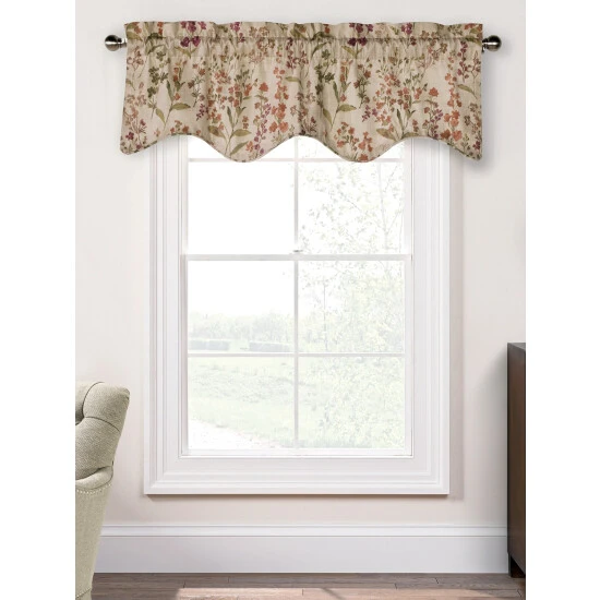 New ๐ Vermont Country Store Cottage Garden Lined Rod Pocket Scalloped Valance Cream Multi ๐ 4 New ๐ Vermont Country Store Cottage Garden Lined Rod Pocket Scalloped Valance Cream Multi ๐ - Image 4