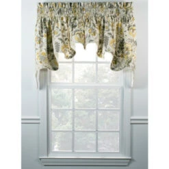 Buy ⭐ Vermont Country Store Hatfield Floral Lined Rod Pocket Princess Swag Pair Gray ✨ -Cheap Curtains Store unnamed file 1816