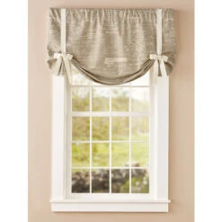 Brand new 🔥 Vermont Country Store Parisian Note Lined Rod Pocket Tie-Up Valance Linen 🎁 -Cheap Curtains Store unnamed file 1864