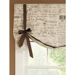 Brand new 🔥 Vermont Country Store Parisian Note Lined Rod Pocket Tie-Up Valance Linen 🎁 -Cheap Curtains Store unnamed file 1865