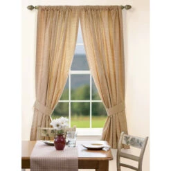 Buy 👏 Vermont Country Store Colebrook Check Lined 58 Inch Pinch Pleat Curtains Natural ✔️ -Cheap Curtains Store unnamed file 187