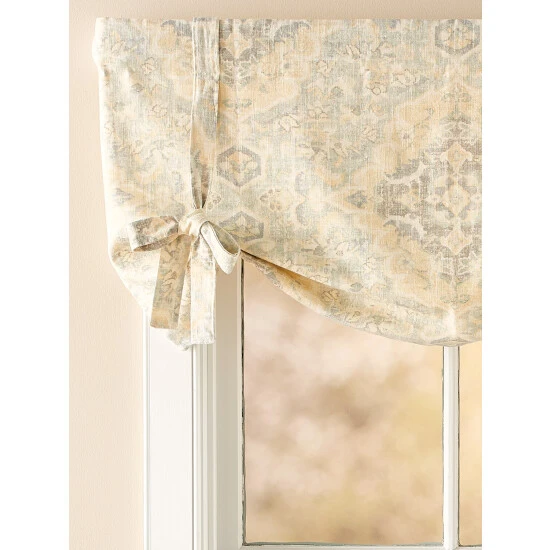 Outlet β Vermont Country Store Antiqued Watercolor Rod Pocket Tie-Up Valance Celadon π 3 Outlet β Vermont Country Store Antiqued Watercolor Rod Pocket Tie-Up Valance Celadon π - Image 3