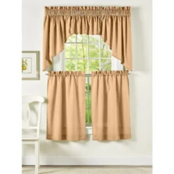 Deals 🧨 Vermont Country Store Carolyn's Colorful Lined Rod Pocket 3-Piece Swag Set Slate 🧨 -Cheap Curtains Store unnamed file 1878