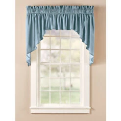 Deals 🧨 Vermont Country Store Carolyn's Colorful Lined Rod Pocket 3-Piece Swag Set Slate 🧨 -Cheap Curtains Store unnamed file 1881