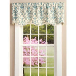 Best deal 💯 Vermont Country Store Venetian Brocade Lined Rod Pocket Scalloped Valance Blue ⭐ -Cheap Curtains Store unnamed file 1887