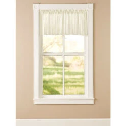 New 🔔 Vermont Country Store Sandy Semi-Sheer Rod Pocket Insert Valance White 🎉 -Cheap Curtains Store unnamed file 1891