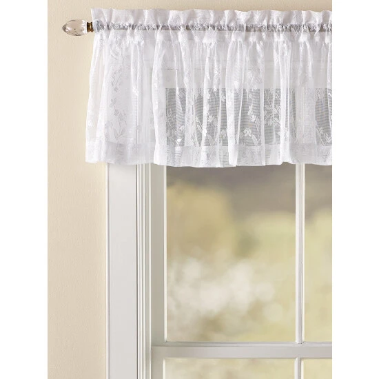 Best Sale π Vermont Country Store Butterfly Garden Lace Rod Pocket Ruffled Valance Ivory π 2 Best Sale π Vermont Country Store Butterfly Garden Lace Rod Pocket Ruffled Valance Ivory π - Image 2