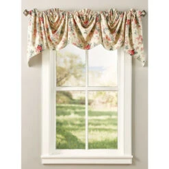 Best Sale ⌛ Vermont Country Store Abbey Rose Austrian Valance Rosewood ❤️