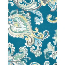 Flash Sale 🤩 Vermont Country Store Regal Paisley Lined Rod Pocket Empire Valance Cornflower Blue 😍