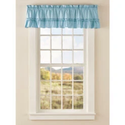 Buy ✔️ Vermont Country Store Carolyn's Colorful Rod Pocket Ruffled Valance Red ⭐ -Cheap Curtains Store unnamed file 1924