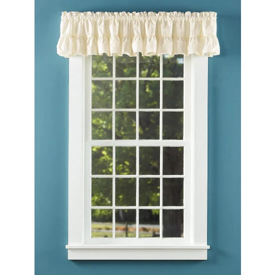 Best deal ⌛ Vermont Country Store Wide Ruffles Rod Pocket Tailored Valance White ❤️ 1 Best deal ⌛ Vermont Country Store Wide Ruffles Rod Pocket Tailored Valance White ❤️