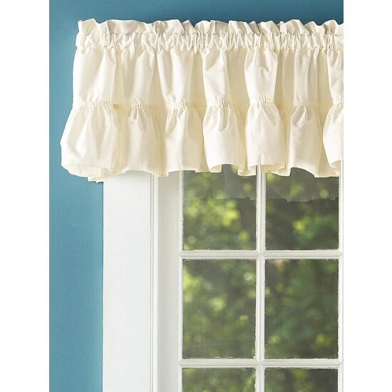 Best deal ⌛ Vermont Country Store Wide Ruffles Rod Pocket Tailored Valance White ❤️ 2 Best deal ⌛ Vermont Country Store Wide Ruffles Rod Pocket Tailored Valance White ❤️ - Image 2