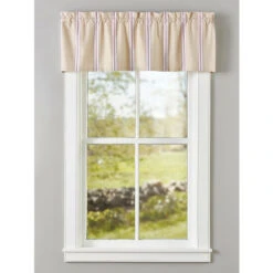 Best Pirce 🔥 Vermont Country Store French Ticking Rod Pocket Insert Valance Cocoa ✨
