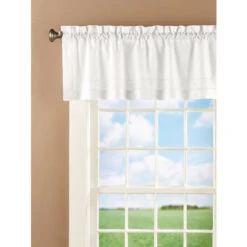 Coupon 🌟 Vermont Country Store Heirloom Linen Rod Pocket Tailored Valance Flax ❤️ -Cheap Curtains Store unnamed file 1990