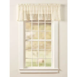 Best Sale ✔️ Vermont Country Store Honeybee Lace Rod Pocket Valance With Trim White 🔥 -Cheap Curtains Store unnamed file 2011
