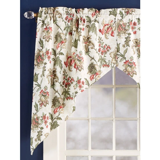 Best Pirce ๐ฅ Vermont Country Store Jacobean Garden Rod Pocket Swag Pair Red Floral ๐ 2 Best Pirce ๐ฅ Vermont Country Store Jacobean Garden Rod Pocket Swag Pair Red Floral ๐ - Image 2