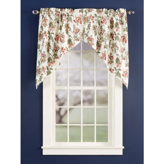 Best Pirce ๐ฅ Vermont Country Store Jacobean Garden Rod Pocket Swag Pair Red Floral ๐ 4 Best Pirce ๐ฅ Vermont Country Store Jacobean Garden Rod Pocket Swag Pair Red Floral ๐ - Image 4