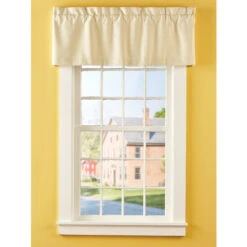 Hot Sale ❤️ Vermont Country Store Soft Tweed Lined Rod Pocket Tailored Valance Natural ❤️ -Cheap Curtains Store unnamed file 2061