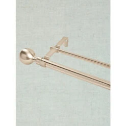 Best deal 😀 Vermont Country Store Ball Finial Double Curtain Rod, 1 Inch And 5/8 Inch Brushed Nickel ✨