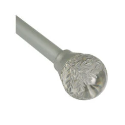 New 🧨 Vermont Country Store Gaia Finial Curtain Rod, 3/4 Inch Titanium ✨