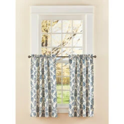 Deals ⭐ Vermont Country Store Country Floral Rod Pocket Tiers Black 💯 -Cheap Curtains Store unnamed file 259