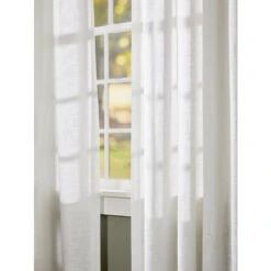 Best Pirce 🌟 Vermont Country Store Point D'Esprit Rod Pocket Sheer Tailored Valance White 💯