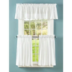 Budget 🎉 Vermont Country Store Swiss Dot Semi-Sheer Rod Pocket Tiers White 🔥 -Cheap Curtains Store unnamed file 270