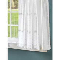 Budget 🎉 Vermont Country Store Swiss Dot Semi-Sheer Rod Pocket Tiers White 🔥 -Cheap Curtains Store unnamed file 271