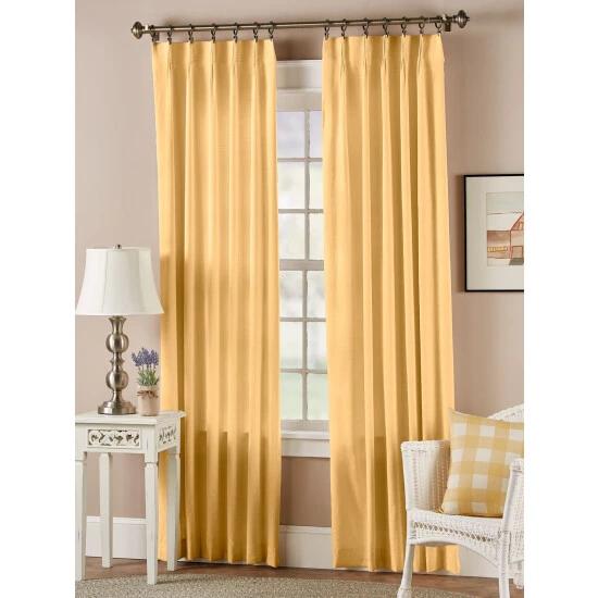 Budget β€οΈ Vermont Country Store Solid Cotton Duck Pinch Pleat Curtains Natural π 3 Budget β€οΈ Vermont Country Store Solid Cotton Duck Pinch Pleat Curtains Natural π - Image 3