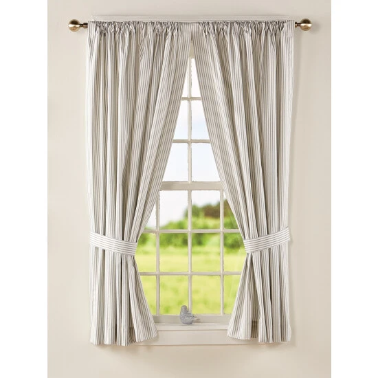 New β€οΈ Vermont Country Store Ticking Stripe Rod Pocket Curtains Red π 3 New β€οΈ Vermont Country Store Ticking Stripe Rod Pocket Curtains Red π - Image 3