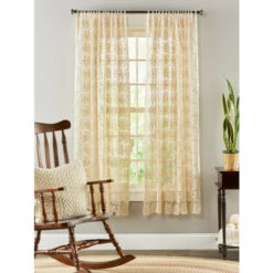 New 🔔 Vermont Country Store Sandy Semi-Sheer Rod Pocket Insert Valance White 🎉 -Cheap Curtains Store unnamed file 290