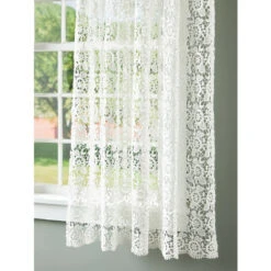 Buy 🧨 Vermont Country Store Floral Medallions Macrame Curtain Panel Ecru ✔️ -Cheap Curtains Store unnamed file 291